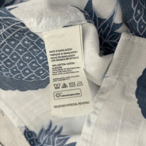 IZOD MENS Saltwater Dockside‎ Short Sleeve Pineapple Shirt - Size XL - Picture 5 of 7